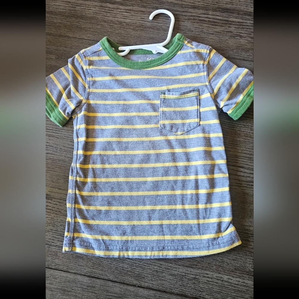 OshKosh B'gosh Gray and Yellow Striped Tee